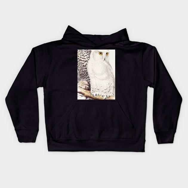 White Owl Kids Hoodie by GSDESIGNN